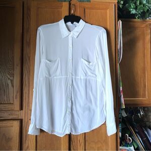 Splendid Collared Roll Tab Sleeve Button Down Shirt - L